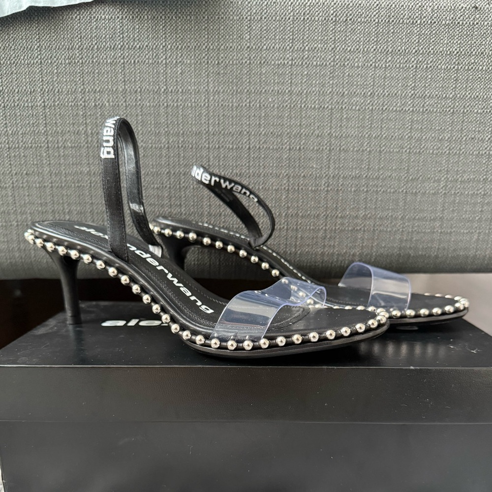 Alexander Wang Black and Clear Heels